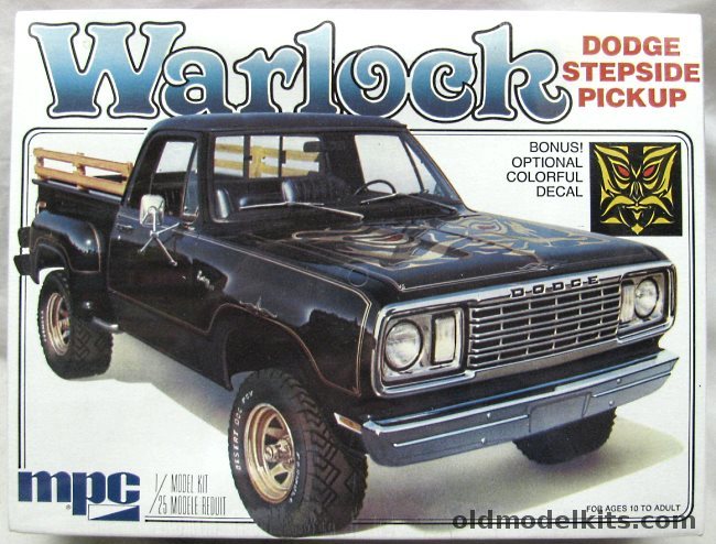 MPC 1/25 Warlock Dodge Stepside Pickup Truck, 1-0417